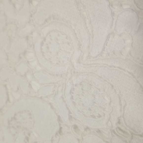 💕DRESS THE POPULATION💕 Jayleen Floral Lace Midi Dress ~ Off White XL NWT - Picture 6 of 11